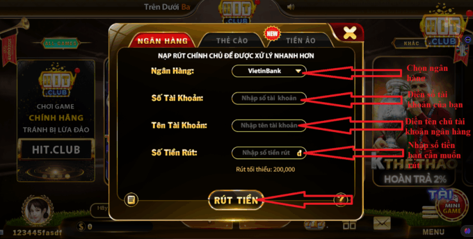 Rút Tiền HitClub