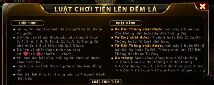 Luật Chơi Tiến Lên Đếm Lá HitClub 2025